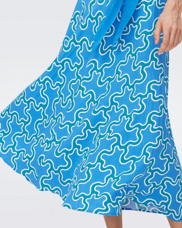 Women Florencia Skirt Cloud Patch Blue DVF Skirts