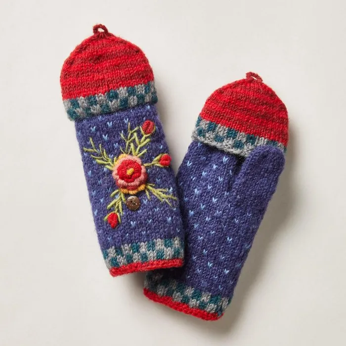 Women Frosty Blooms Convertible Mittens Raisin Sundance Catalog Scarves and Gloves Women Frosty Blooms Convertible Mittens Raisin Sundance Catalog Scarves and Gloves
