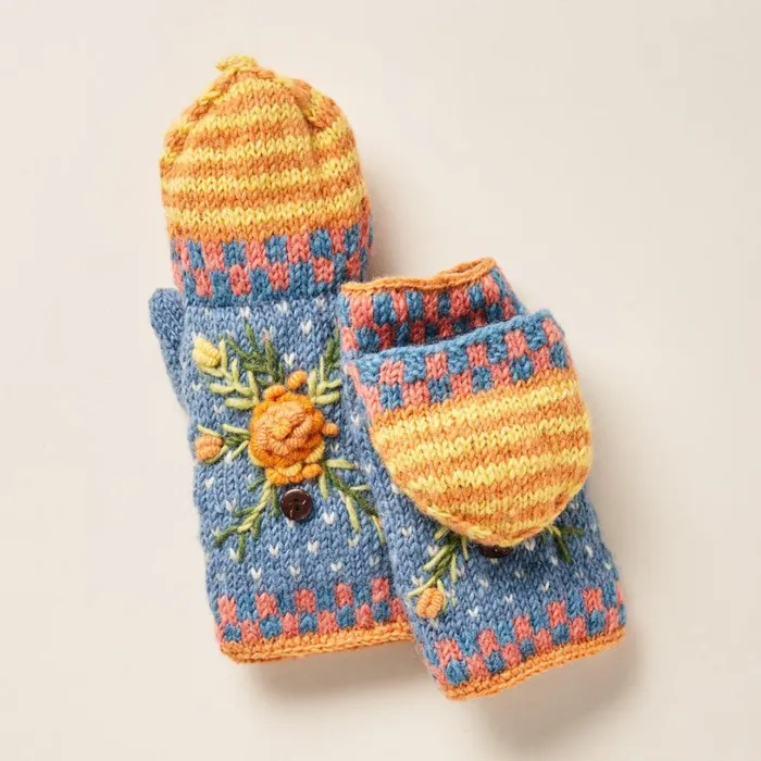 Women Frosty Blooms Convertible Mittens Raisin Sundance Catalog Scarves and Gloves Women Frosty Blooms Convertible Mittens Raisin Sundance Catalog Scarves and Gloves