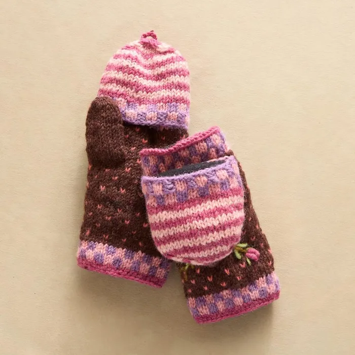 Women Frosty Blooms Convertible Mittens Raisin Sundance Catalog Scarves and Gloves Women Frosty Blooms Convertible Mittens Raisin Sundance Catalog Scarves and Gloves