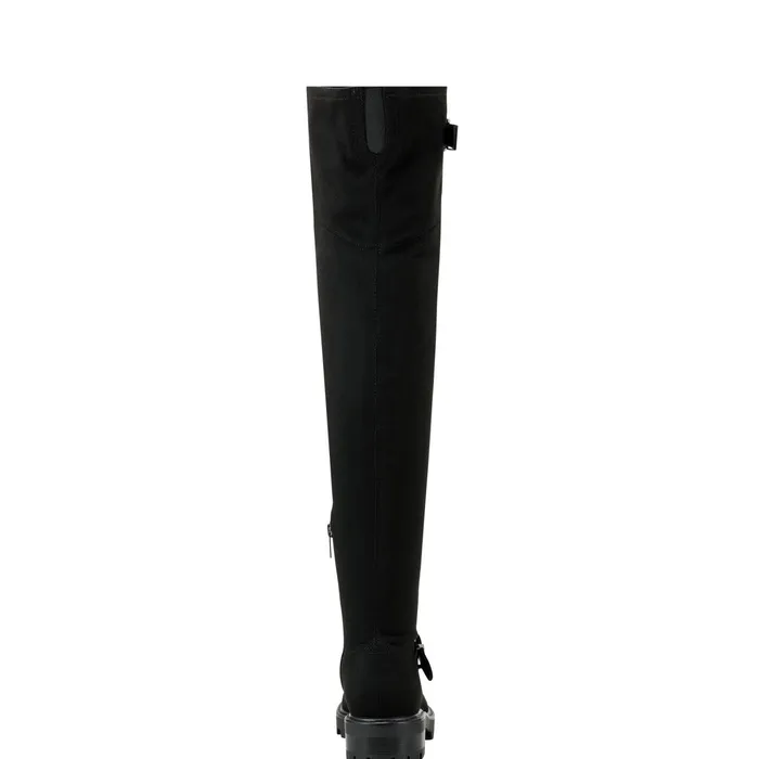 Women Ganven Lug Sole Over The Knee Boot Black Marc Fisher Boots