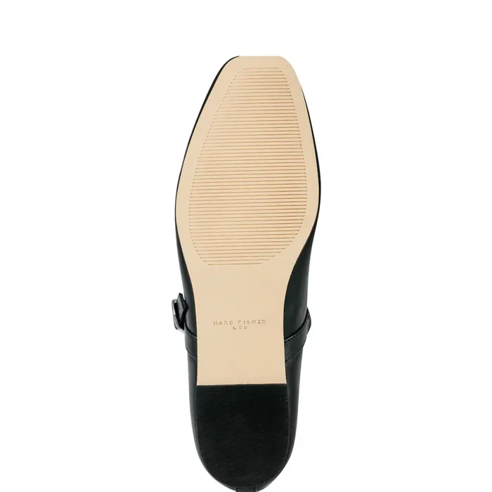 Women Garissa Mary Jane Ballet Flat Black Leather Marc Fisher Loafers and Flats