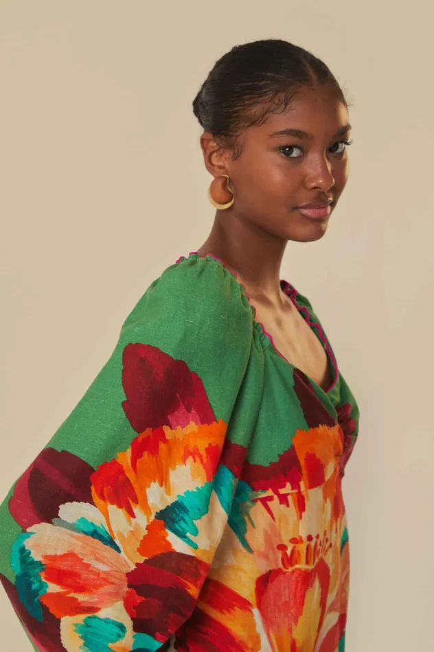 Women Green Tropicart Mini Dress Tropicart Green FARM Rio Mini Dresses