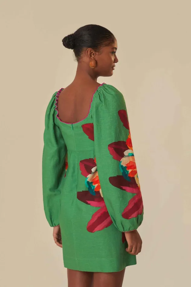 Women Green Tropicart Mini Dress Tropicart Green FARM Rio Mini Dresses