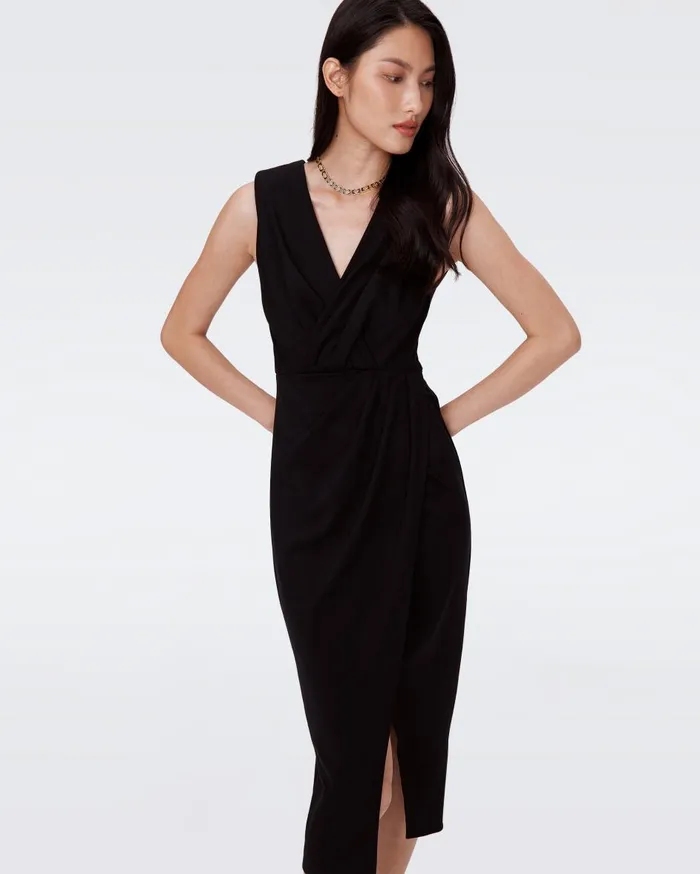 Women Hallie Dress Black DVF Dresses