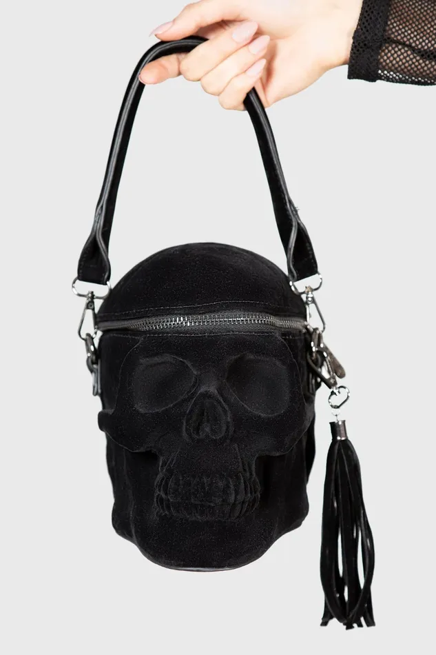 Women Handbags Killstar Grave Digger Skull Handbag VELVET
