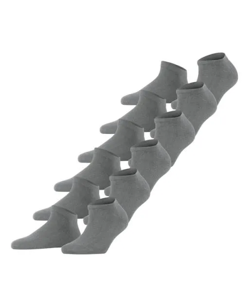 Women Happy Bundle 6Pack Women Sneaker Socks Light Greymel FALKE Ankle Socks