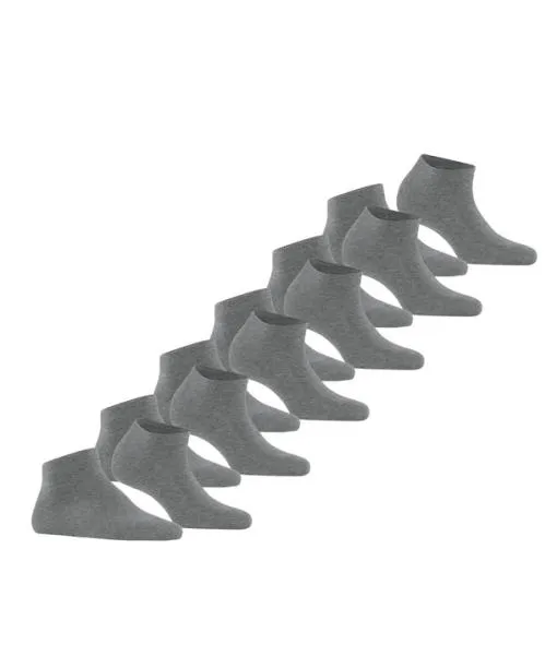 Women Happy Bundle 6Pack Women Sneaker Socks Light Greymel FALKE Ankle Socks