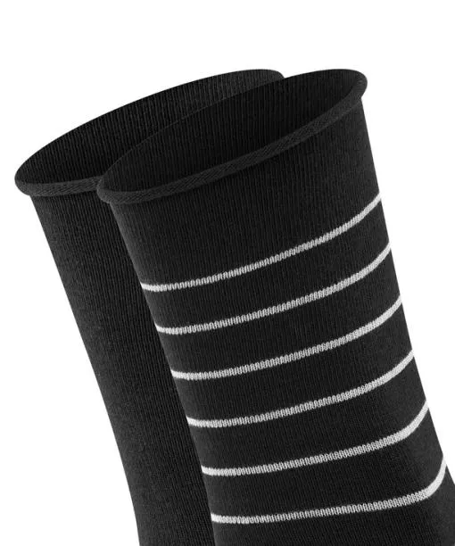 Women Happy Stripe 2Pack Women Socks Black FALKE Socks