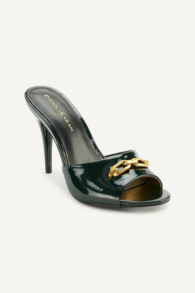 Women Heels And Wedges Donna Karan SENNA SANDAL MULE Forest Green