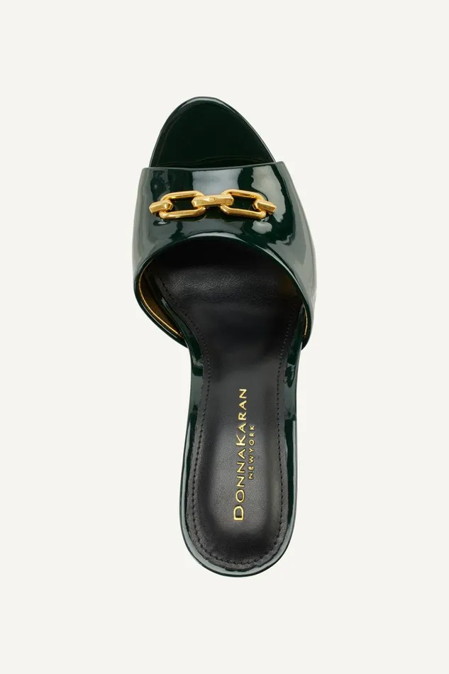 Women Heels And Wedges Donna Karan SENNA SANDAL MULE Forest Green