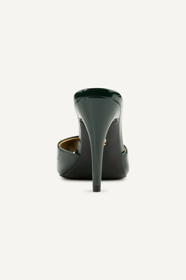 Women Heels And Wedges Donna Karan SENNA SANDAL MULE Forest Green