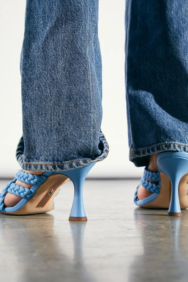 Women Heels Wedges Free People Jojo Braided Heels True Blue