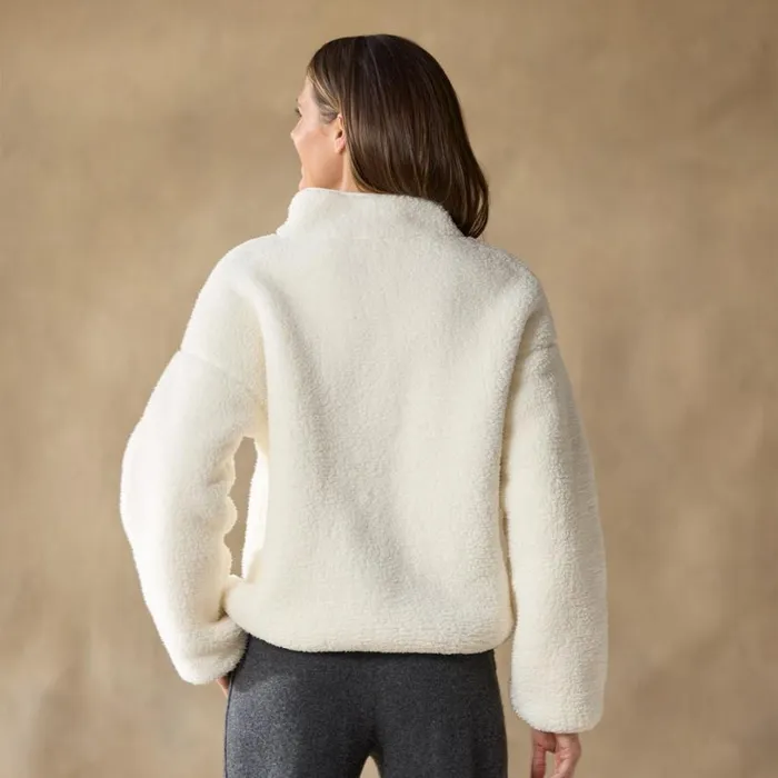 Women Heidi Sherpa Pullover Petite Vanilla Sundance Catalog Petite Styles Women Heidi Sherpa Pullover Petite Vanilla Sundance Catalog Petite Styles