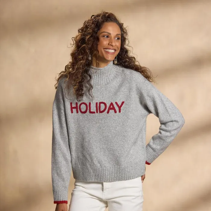 Women Holiday Season Sweater Heather Gray Sundance Catalog Sweaters Women Holiday Season Sweater Heather Gray Sundance Catalog Sweaters