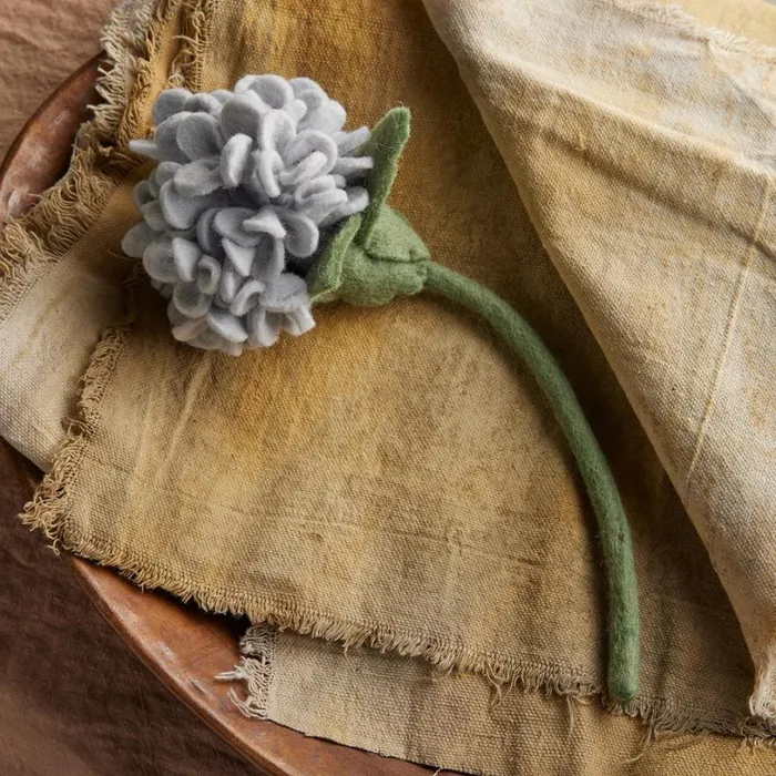 Women Hydrangea Felt Bloom Light Blue Sundance Catalog Decor