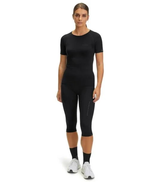 Women Impulse Running Women TShirt Roundneck Health Black FALKE Short Sleeve Shirts