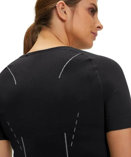 Women Impulse Running Women TShirt Roundneck Health Black FALKE Short Sleeve Shirts