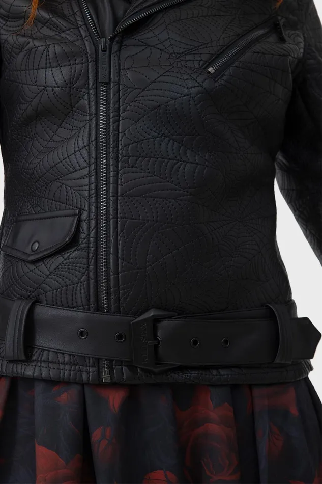 Women Jackets and Coats Killstar Spideration Biker Jacket