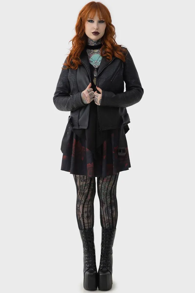 Women Jackets and Coats Killstar Spideration Biker Jacket
