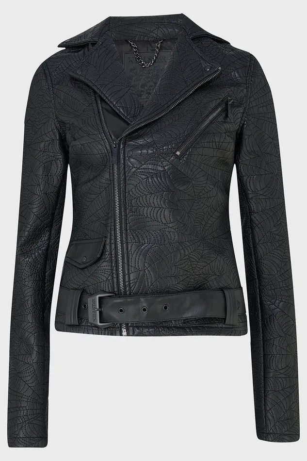 Women Jackets and Coats Killstar Spideration Biker Jacket