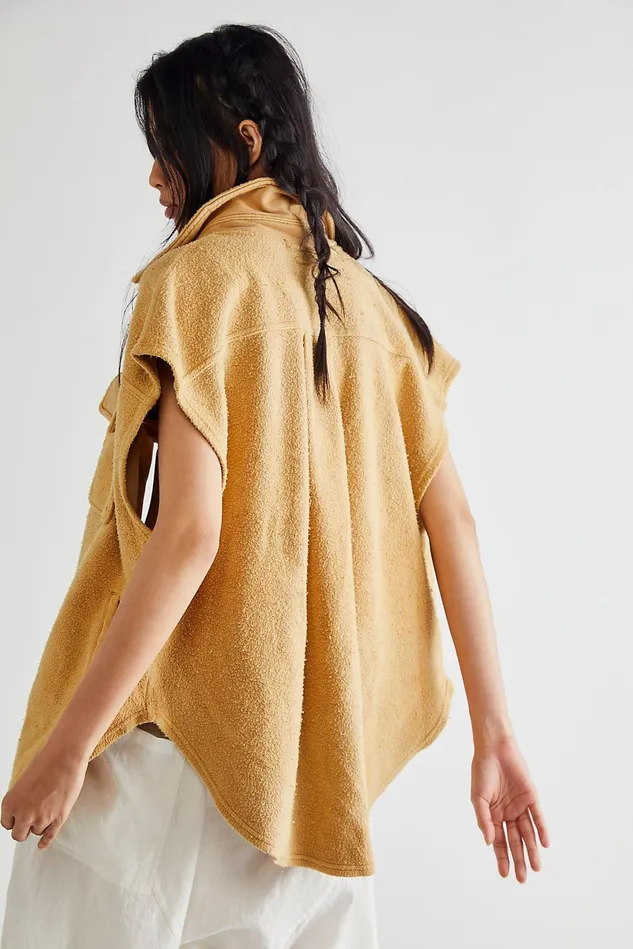 Women Jackets Free People Ruby Vest Sueded Suntan