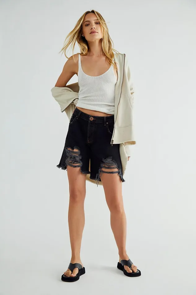 Women Jean Shorts Free People OneTeaspoon Stevies Boyfriend Shorts Worn Black Women Jean Shorts Free People OneTeaspoon Stevies Boyfriend Shorts Worn Black