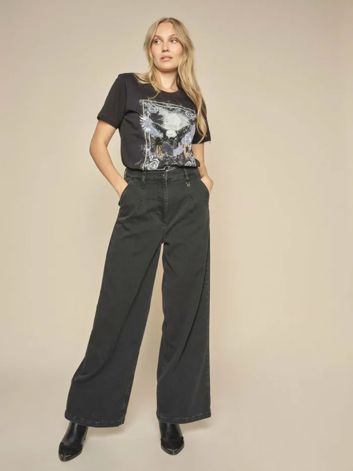 Women Jeans MOS MOSH MMGobi Pleats Jeans Black