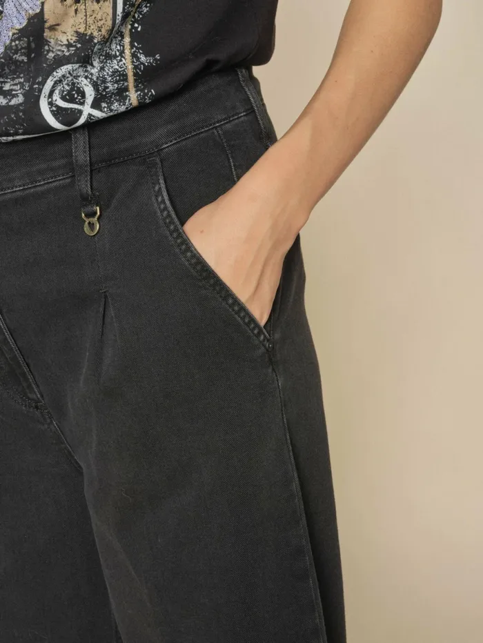 Women Jeans MOS MOSH MMGobi Pleats Jeans Black