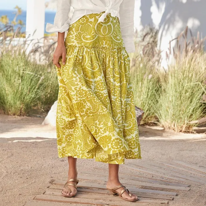 Women Joslyn Skirt Chartreuse Sundance Catalog Skirts