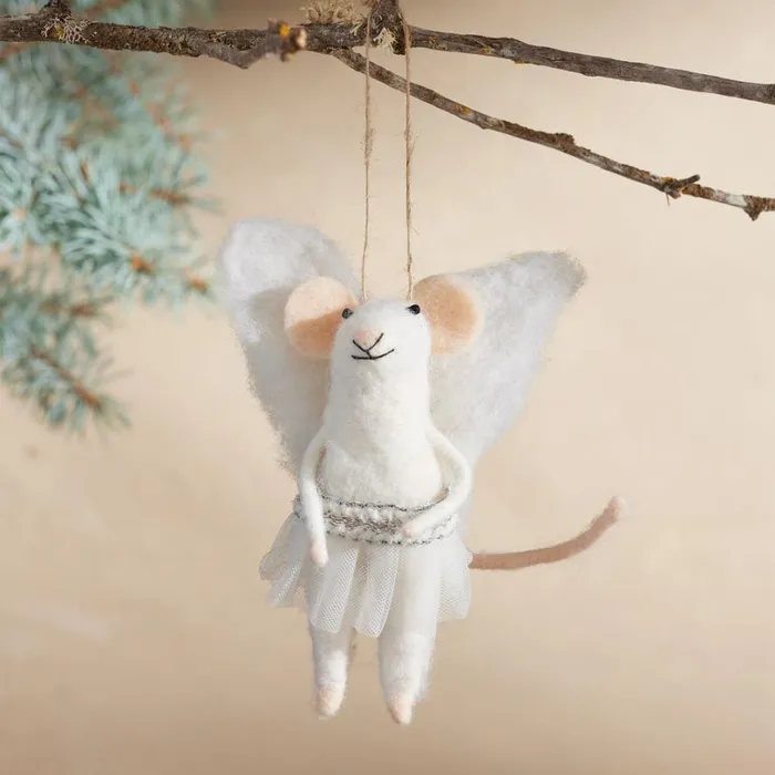 Women Joyous Mouse Angel Ornament Sundance Catalog Seasonal