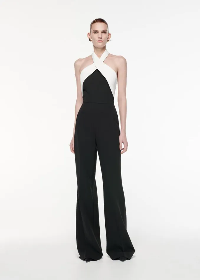 Women Jumpsuits Roland Mouret Halter Neck Heavy Cady Jumpsuit