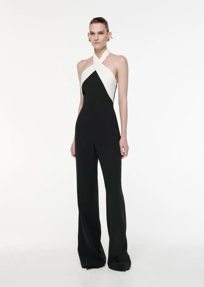 Women Jumpsuits Roland Mouret Halter Neck Heavy Cady Jumpsuit