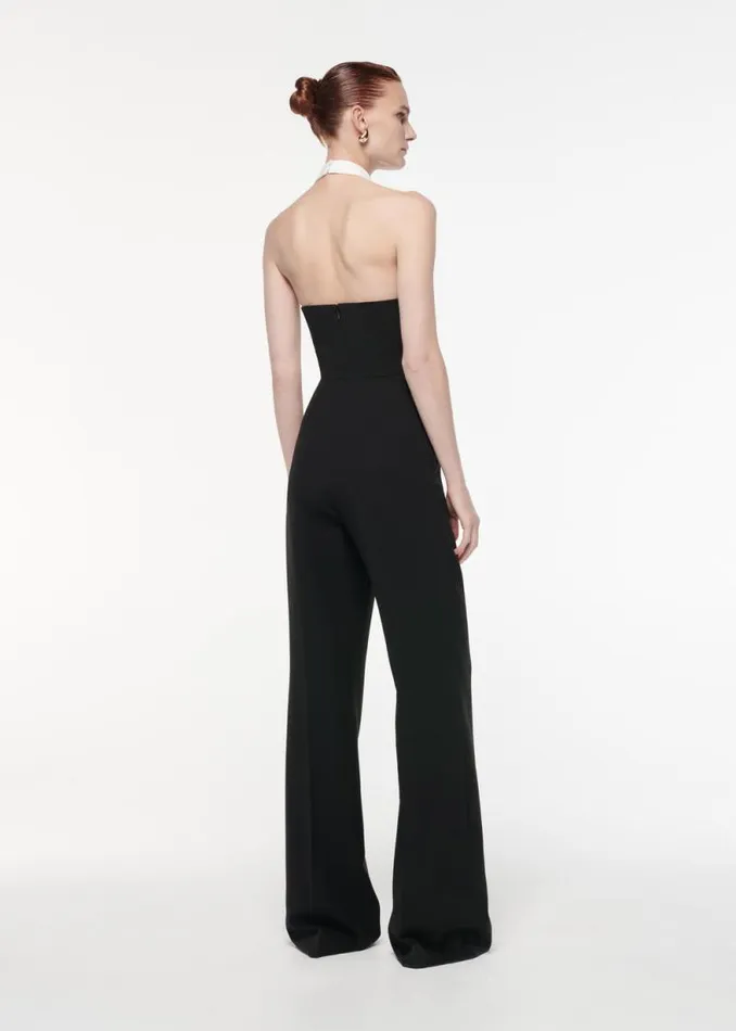 Women Jumpsuits Roland Mouret Halter Neck Heavy Cady Jumpsuit