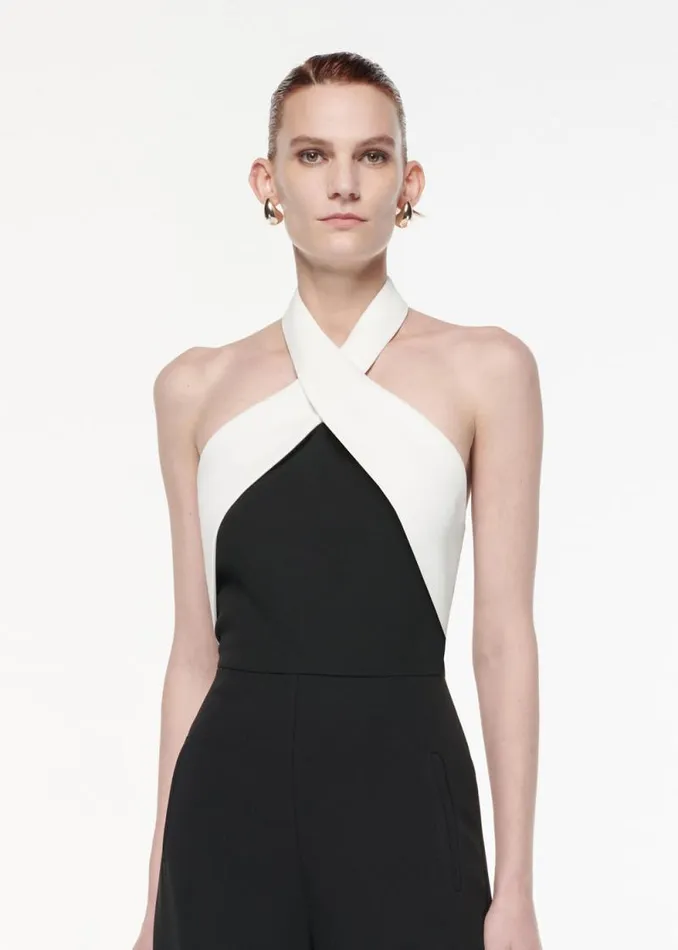 Women Jumpsuits Roland Mouret Halter Neck Heavy Cady Jumpsuit