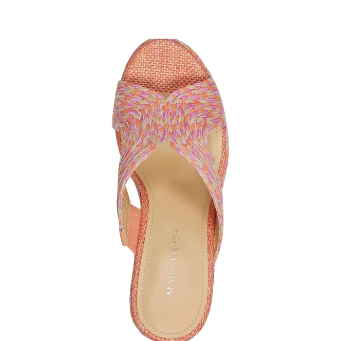 Women Kalisha Espadrille Wedge Sandal Orange Multi Marc Fisher Sandals