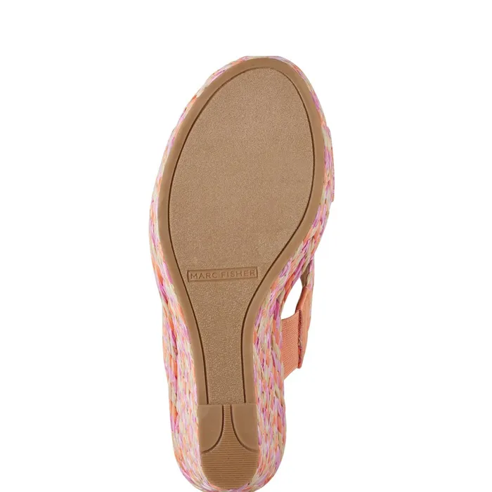 Women Kalisha Espadrille Wedge Sandal Orange Multi Marc Fisher Sandals