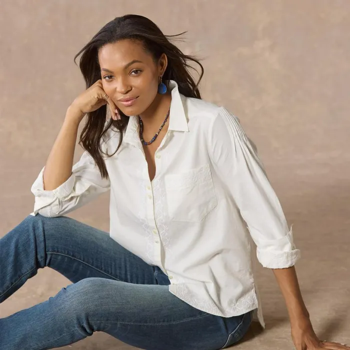 Women Karla Embroidered Shirt Petite Caviar Sundance Catalog Petite Styles Women Karla Embroidered Shirt Petite Caviar Sundance Catalog Petite Styles