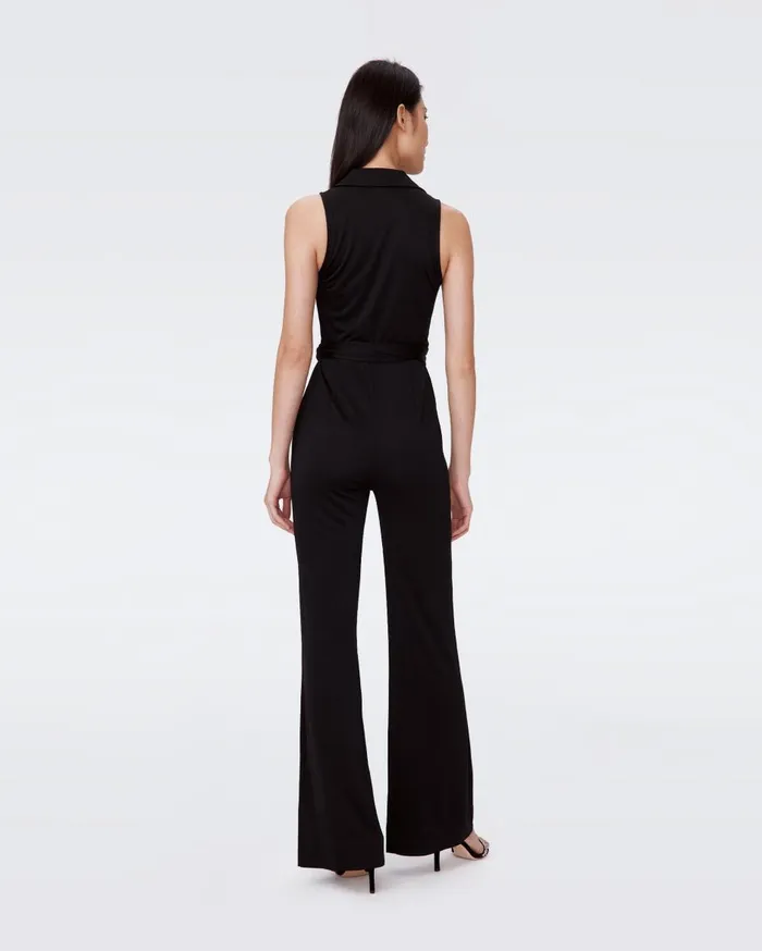Women Kellie Jumpsuit Black DVF Jumpsuits and Rompers