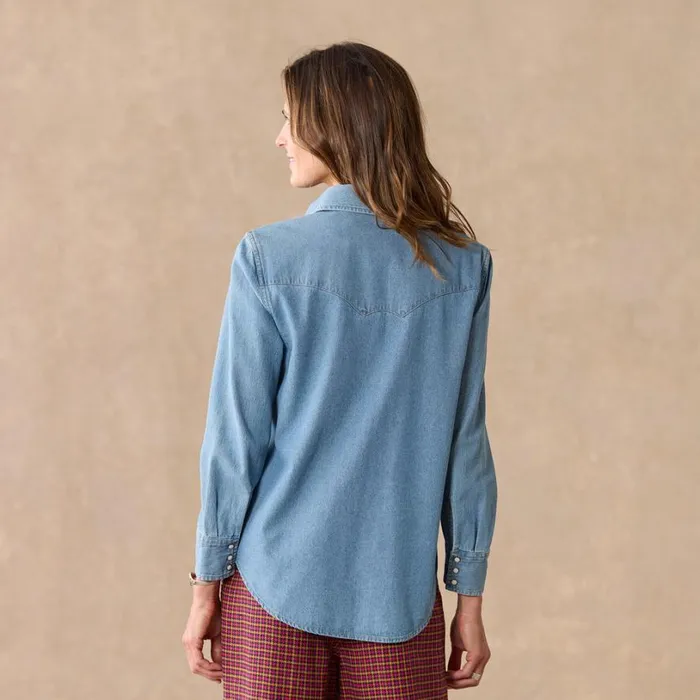Women Keyla Denim Shirt Denim Sundance Catalog Tops Women Keyla Denim Shirt Denim Sundance Catalog Tops