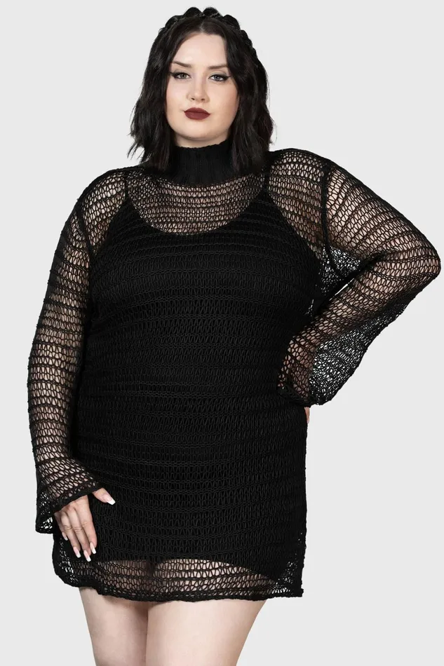 Women Knitted Killstar Rebecca039s Rage Knit Dress