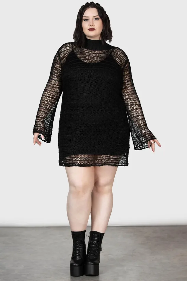 Women Knitted Killstar Rebecca039s Rage Knit Dress