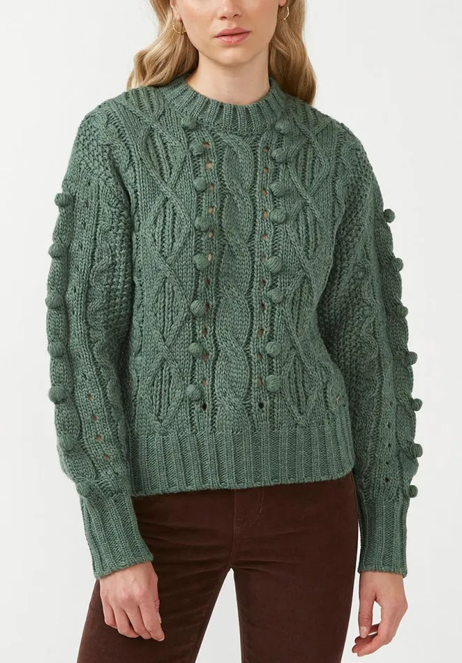 Women Larsa Dark Green Women039s Crew Neck Sweater Dk Green Buffalo David Bitton Sweaters