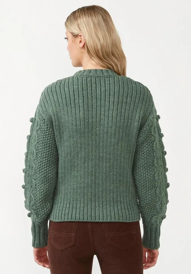 Women Larsa Dark Green Women039s Crew Neck Sweater Dk Green Buffalo David Bitton Sweaters