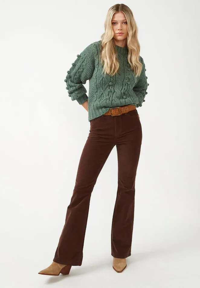 Women Larsa Dark Green Women039s Crew Neck Sweater Dk Green Buffalo David Bitton Sweaters