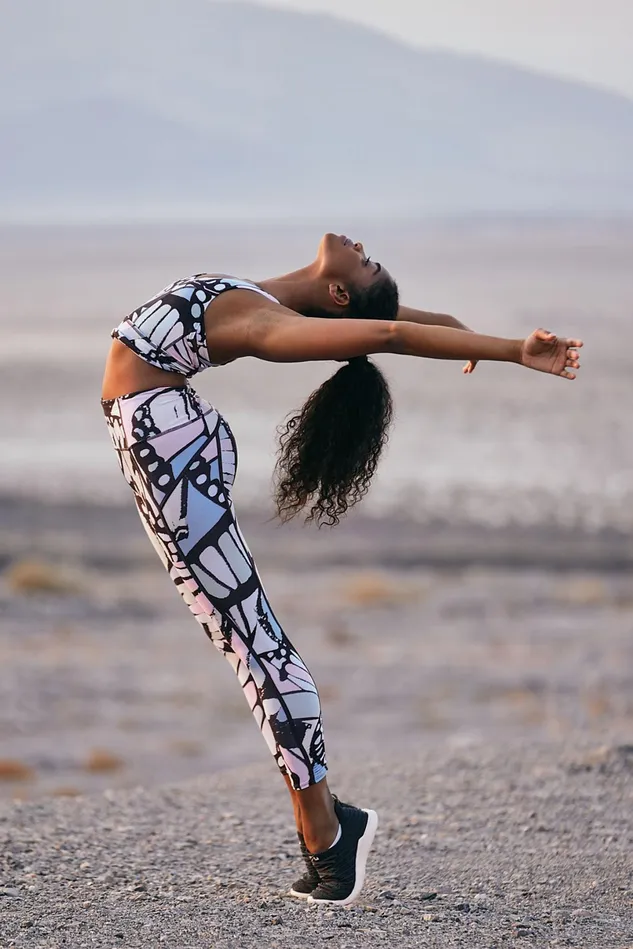 Women Leggings Free People Printed You039re A Peach Leggings Butterfly Combo