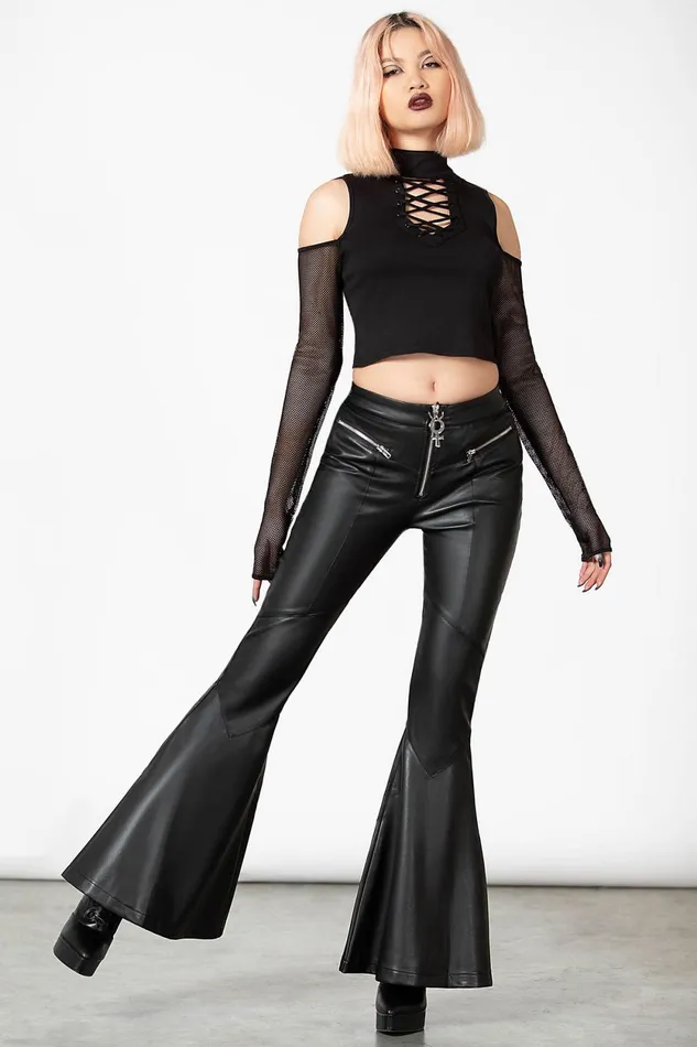 Women Long Sleeves Killstar Dark Half Long Sleeve Top