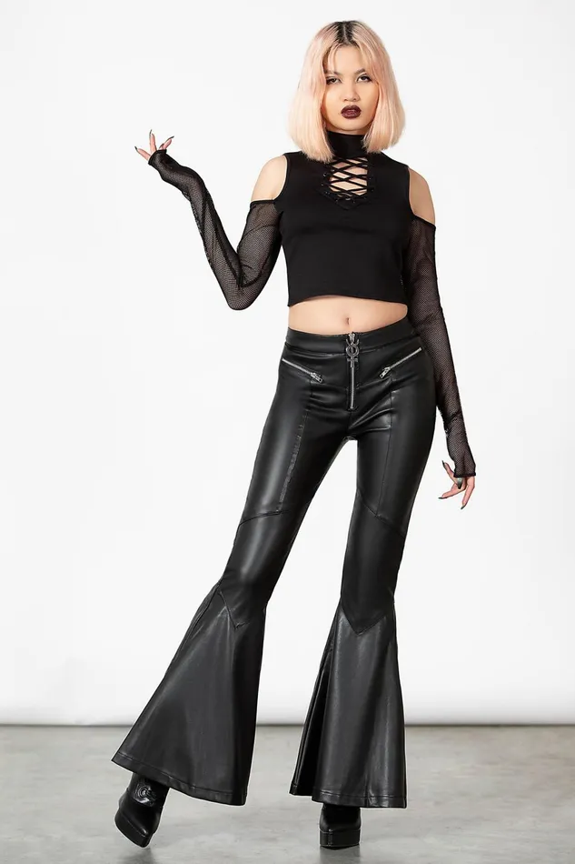 Women Long Sleeves Killstar Dark Half Long Sleeve Top
