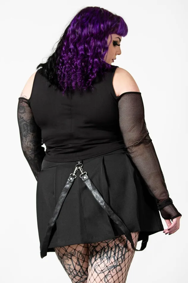 Women Long Sleeves Killstar Dark Half Long Sleeve Top