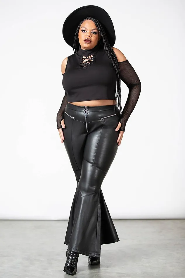 Women Long Sleeves Killstar Dark Half Long Sleeve Top